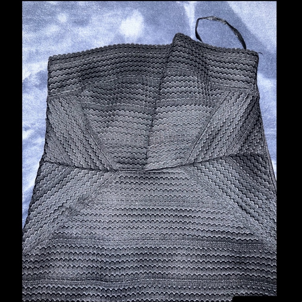 Black Lace strapless dress